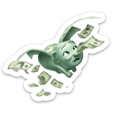 money flying sticker