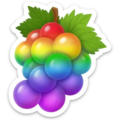 Rainbow Grape sticker