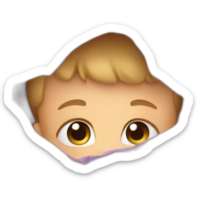 baby doing peek-a-boo sticker