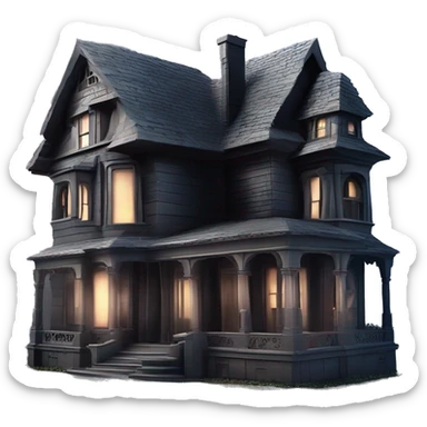 Darth Vader and Barbie’s expensive but very dusty old disturbing disgusting ghostly very haunted horror dream house mansion  sticker