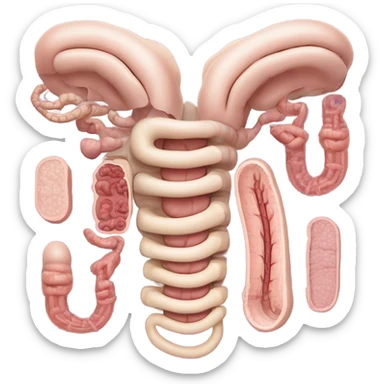 Intestine anatomy sticker