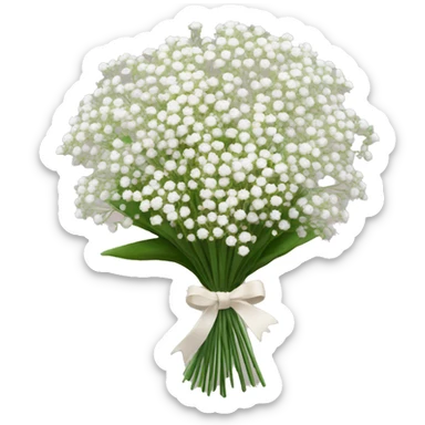 baby's breath bouquet sticker