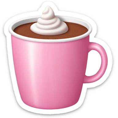 aesthetic Pink cup of cocoa sticker