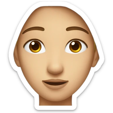 Visage avec un sourcil relevé sticker