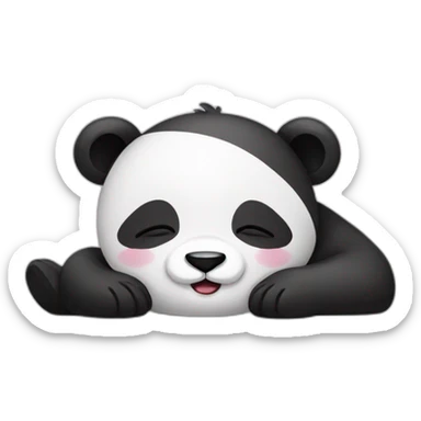 panda girl is sleeping sticker