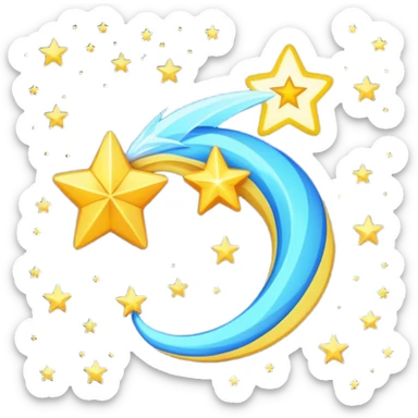 spiraling shooting star emoji  sticker