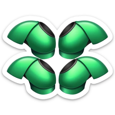 green shoulder pads sticker