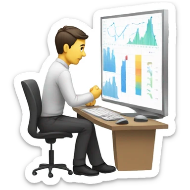 data analyst thinking sticker