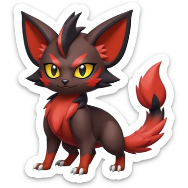 Noivern-Litten-Zorua-Fakemon-hybrid full body sticker