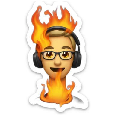 speaker in fire sticker