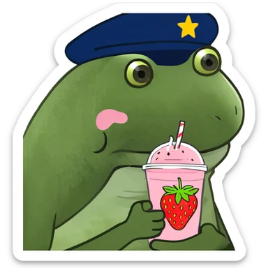 Strawberry milk tea sticker