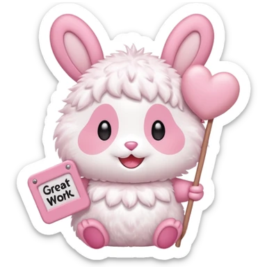 cute mymelody with sign that says great work sticker