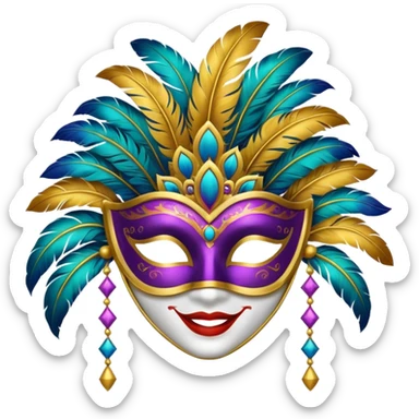 MASCARA DE CARNAVAL DE MULHER sticker