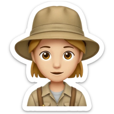 safari hat sticker