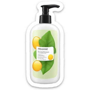 leave-in conditioner bottle with label sticker