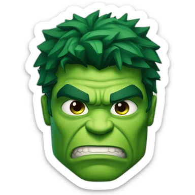 SUPERHERO Hulk face  sticker