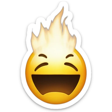  Un Smiley avec du feu qui sort des yeux sticker