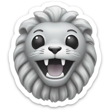Merlion in grey sticker