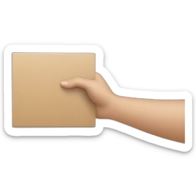 Hand holding signboard sticker