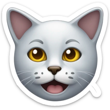 un chat psychopathe sticker