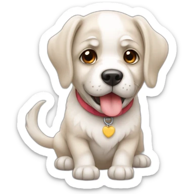 Vétérinaire avec chien cute sticker