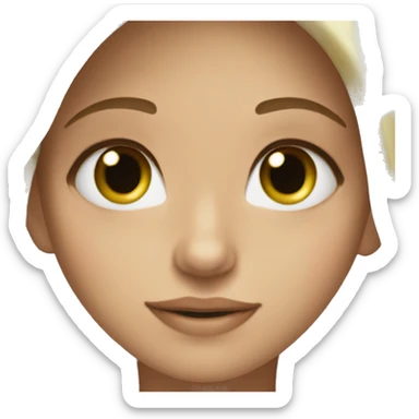 beautiful girl green eyes light brown haie sticker