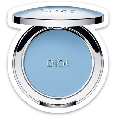 Light blue Dior makeup sticker