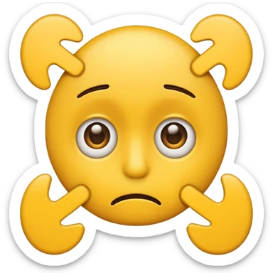 confused or incomprehension expressive face emoji, clear emotion sticker