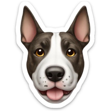 brindle bull terrier sticker