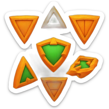 tri force legend of zelda orange theme sticker