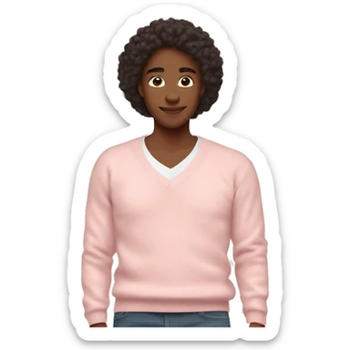 Pastel pink vneck sweater sticker