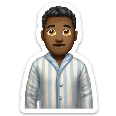 guy in pajamas sticker