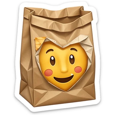 An empty bag sticker