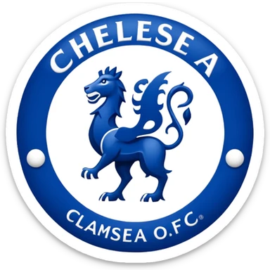 Chelsea FC logo with bold colors sticker