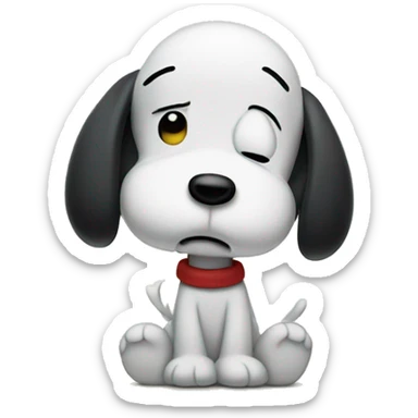 Sad snoopy sticker