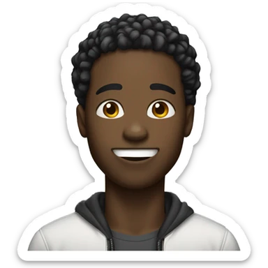 Black man with his tongue out sticker