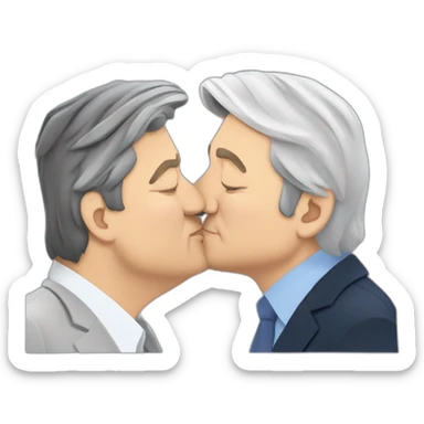 jean luc mélanchon kiss marine le pen sticker