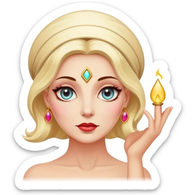 Vintage female psychic sticker