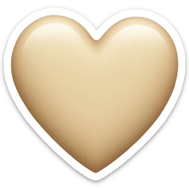 Beige heart sticker