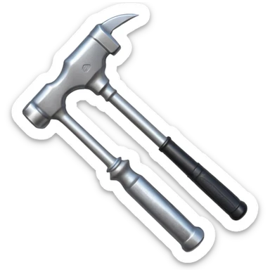 hammer crossed with another tool sticker