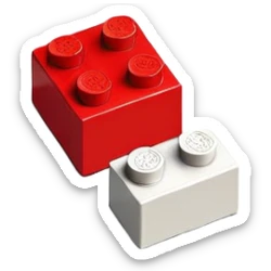 classic lego brick sticker