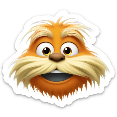 The Lorax smiling  sticker
