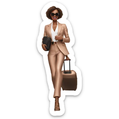 Photo of Victoria secret model boarding a plane sticker