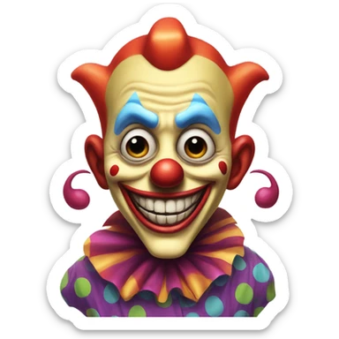 clown demon who resembles nole musk sticker