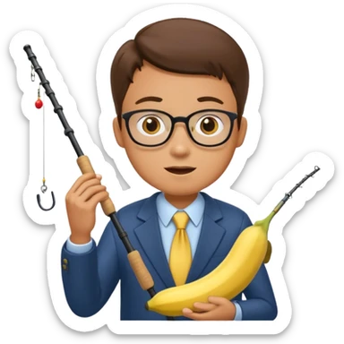 Make accountant loves fishing bananas movies and comics sticker
