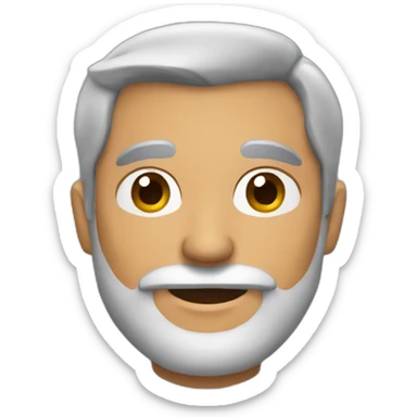 latin man with some gray hairs and a beard sticker