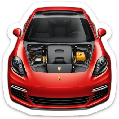 Red Porsche Panamera sticker