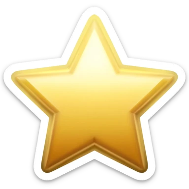 shiny golden star with sparkle glow sticker