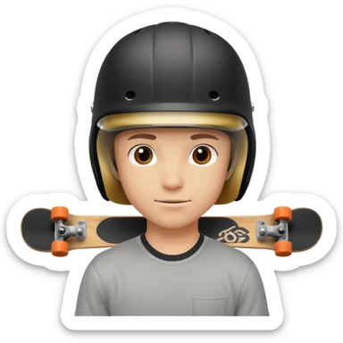 Skateboarder mugshot sticker