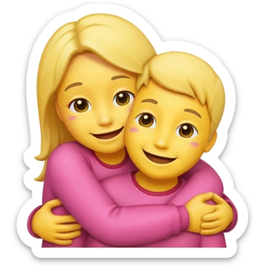 A hug emoji sticker